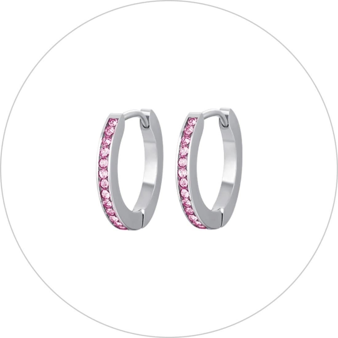 Orecchini A Perno In Argento 925 Con Zirconi E Luna – Bracciale Regalo Linea Barra