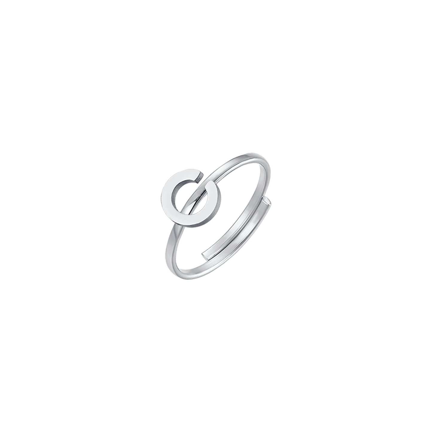ANELLO DONNA IN ACCIAIO CON LETTERA