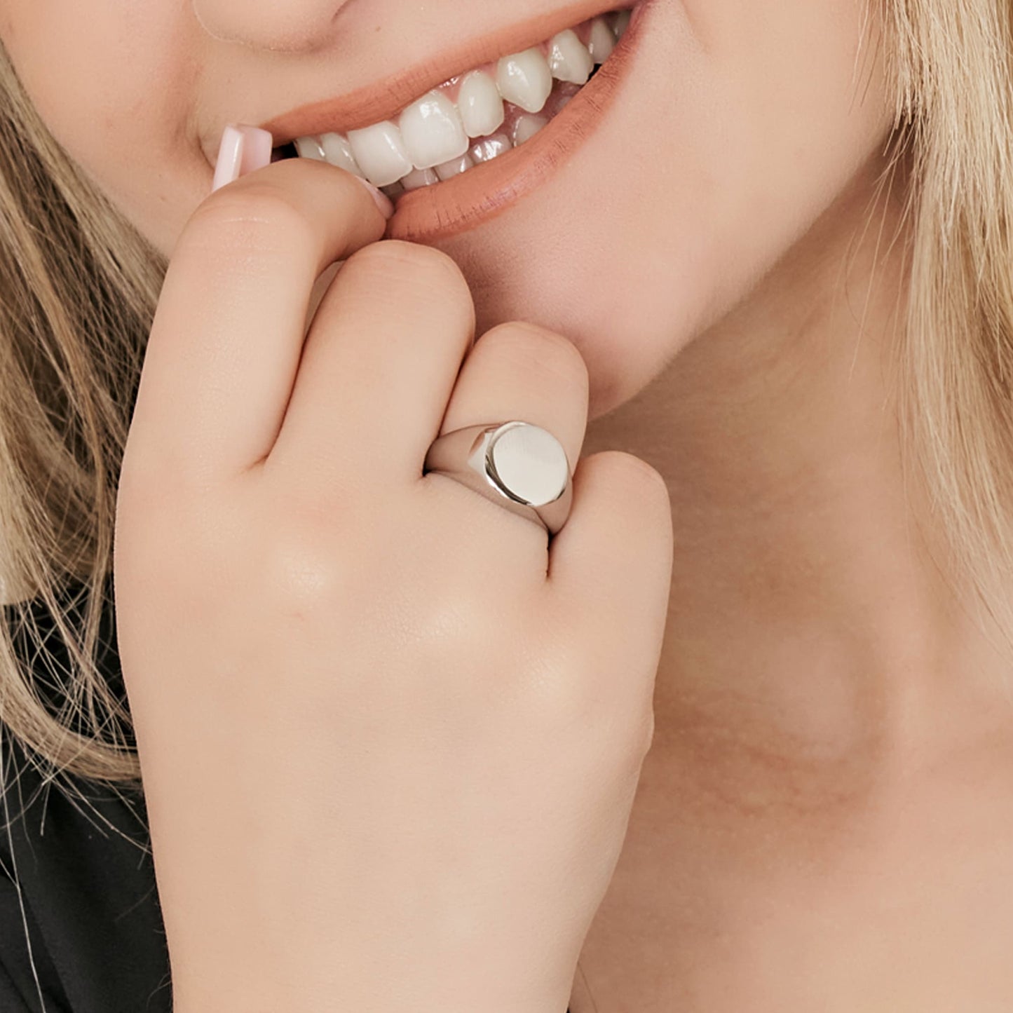 ANELLO DONNA SIGILLO IN ACCIAIO