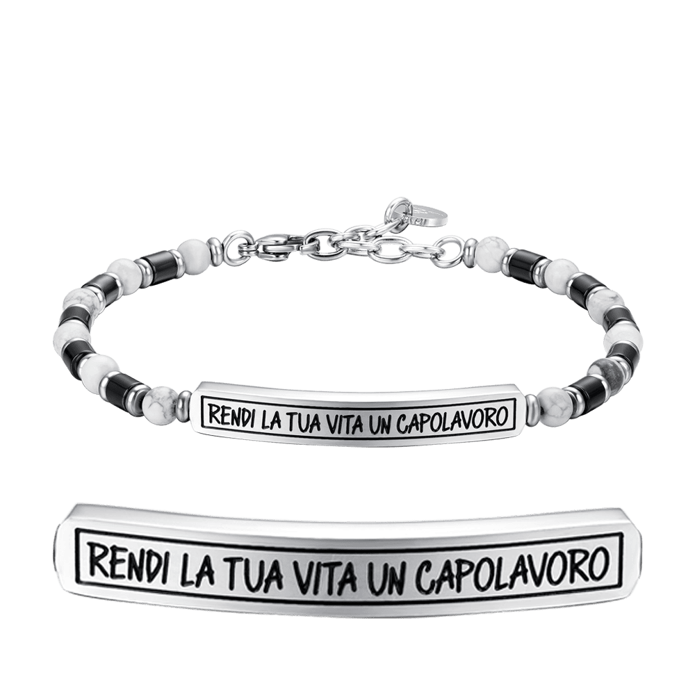 BRACCIALE UOMO IN ACCIAIO RENDI LA TUA VITA UN CAPOLAVORO