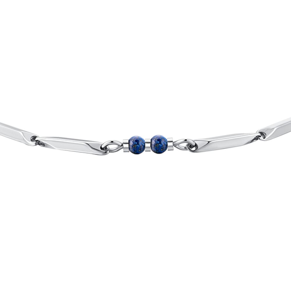 BRACCIALE UOMO IN ACCIAIO CON PIETRE LAPIS