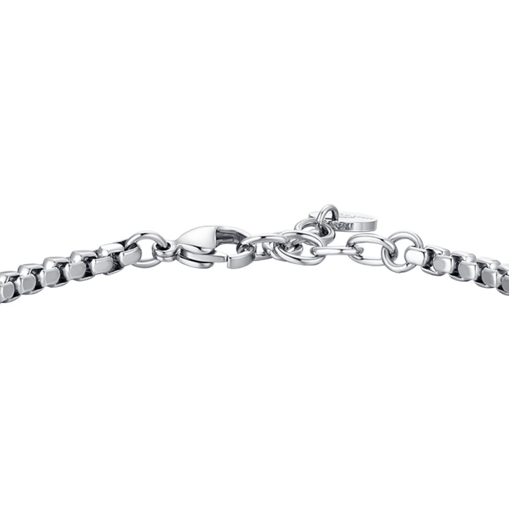 BRACCIALE UOMO IN ACCIAIO CON ANCORA ED ELEMENTI IN ACCIAIO