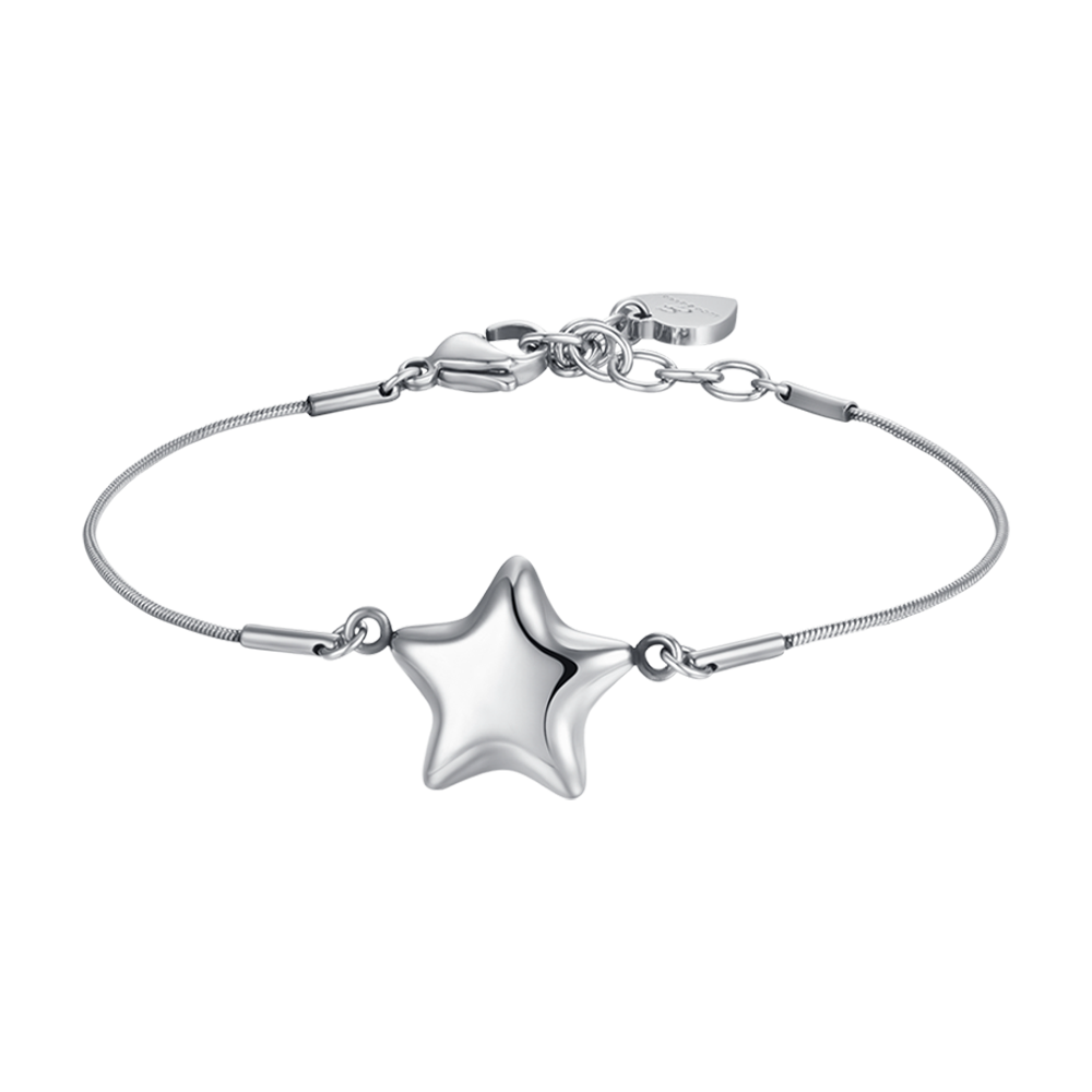 BRACCIALE DONNA IN ACCIAIO CON STELLA PIENA