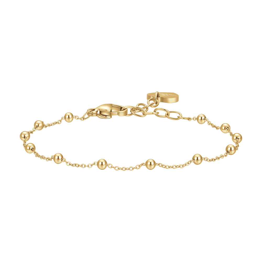 BRACCIALE DONNA IN ACCIAIO CON SFERE IP GOLD