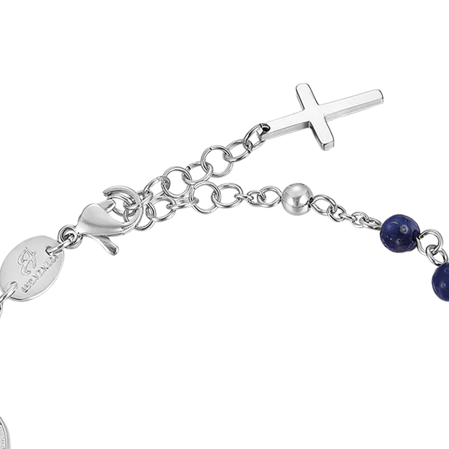 BRACCIALE UOMO ROSARIO IN ACCIAIO CON PIETRE LAPIS Luca Barra