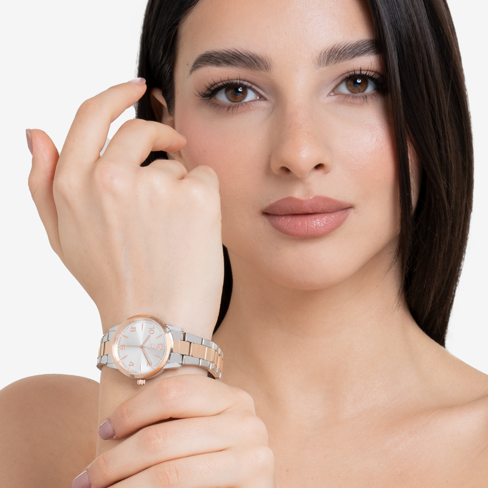 OROLOGIO DONNA IN ACCIAIO CON ELEMENTI IP GOLD