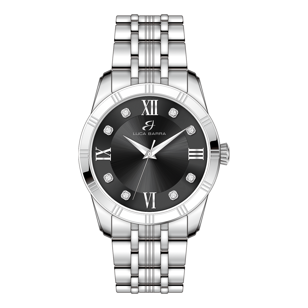 OROLOGIO DONNA IN ACCIAIO CON QUADRANTE NERO