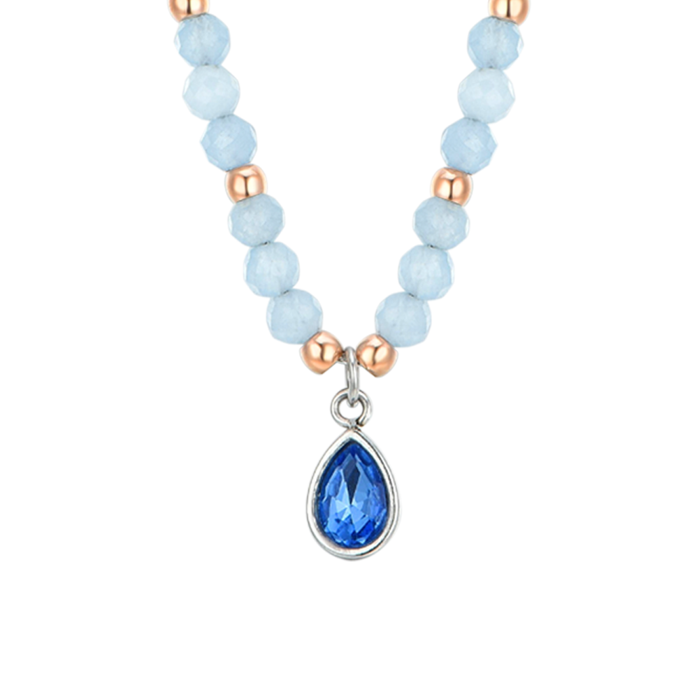 COLLANA DONNA IN ACCIAIO AGATA AZZURRA