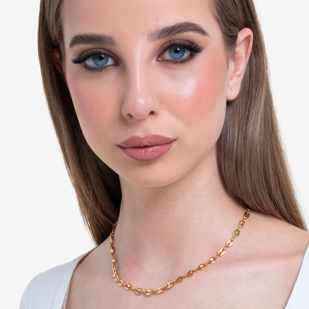 COLLANA DONNA IN ACCIAIO  IP GOLD
