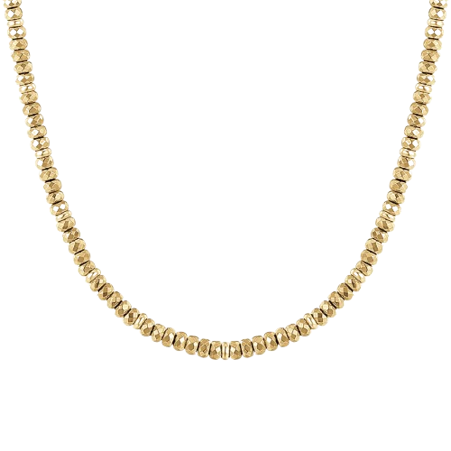 COLLANA DONNA IN ACCIAIO IP GOLD CON EMATITE