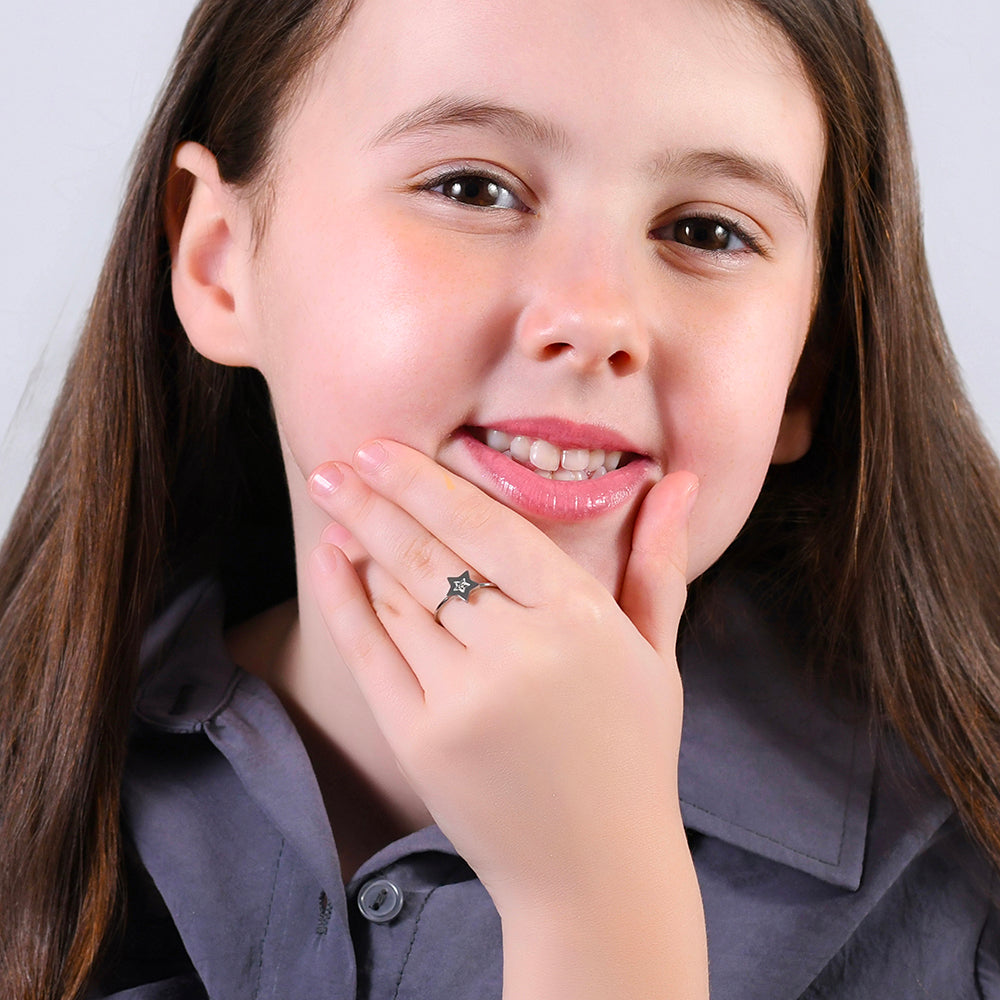 ANELLO BAMBINA IN ACCIAIO CON STELLA