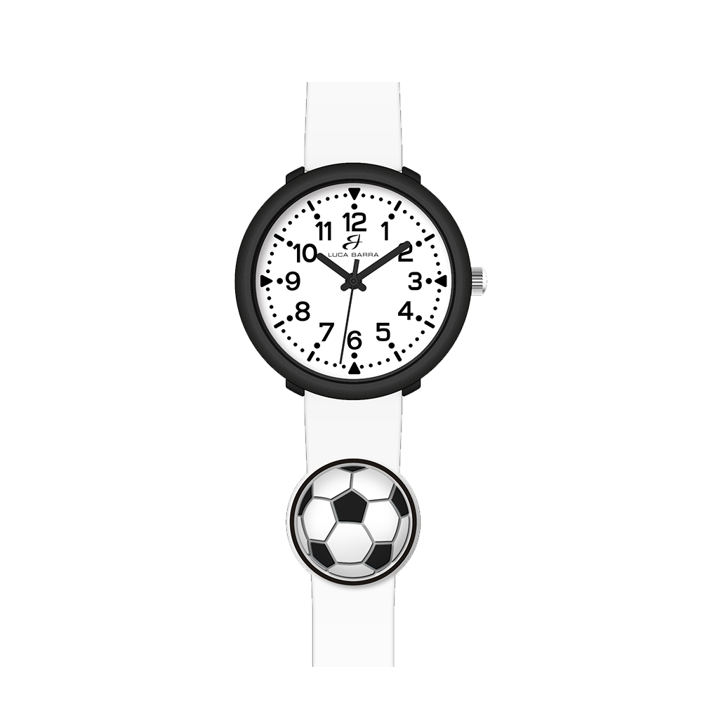 OROLOGIO BAMBINO BIANCO CON PALLONE