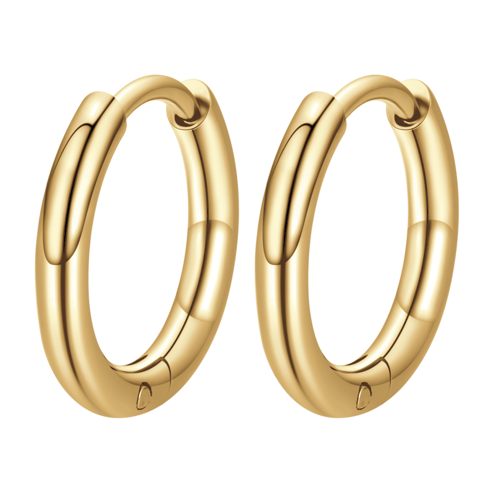 Orecchini a cerchio ovale 21x15 mm - Acciaio inossidabile 304L Dorato Orecchini a cerchio ovale 21x15 mm - Acciaio inossidabile 304L Dorato