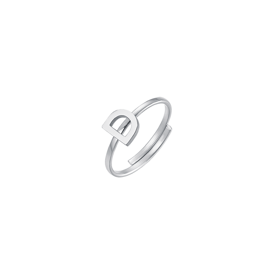 ANELLO DONNA IN ACCIAIO CON LETTERA