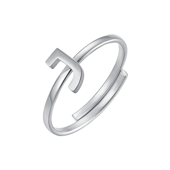 ANELLO DONNA IN ACCIAIO CON LETTERA