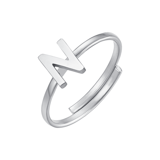 ANELLO DONNA IN ACCIAIO CON LETTERA