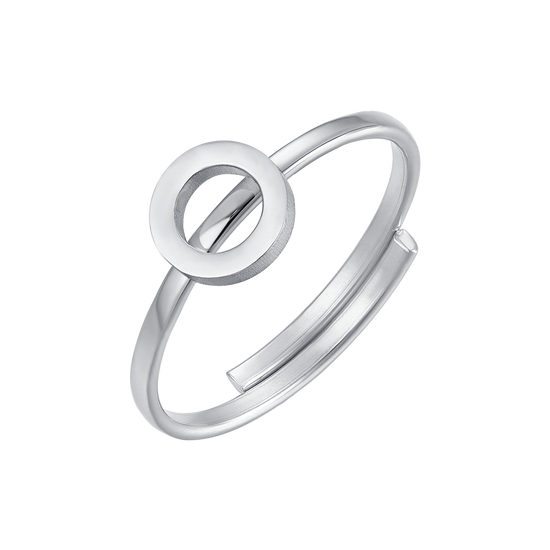 ANELLO DONNA IN ACCIAIO CON LETTERA