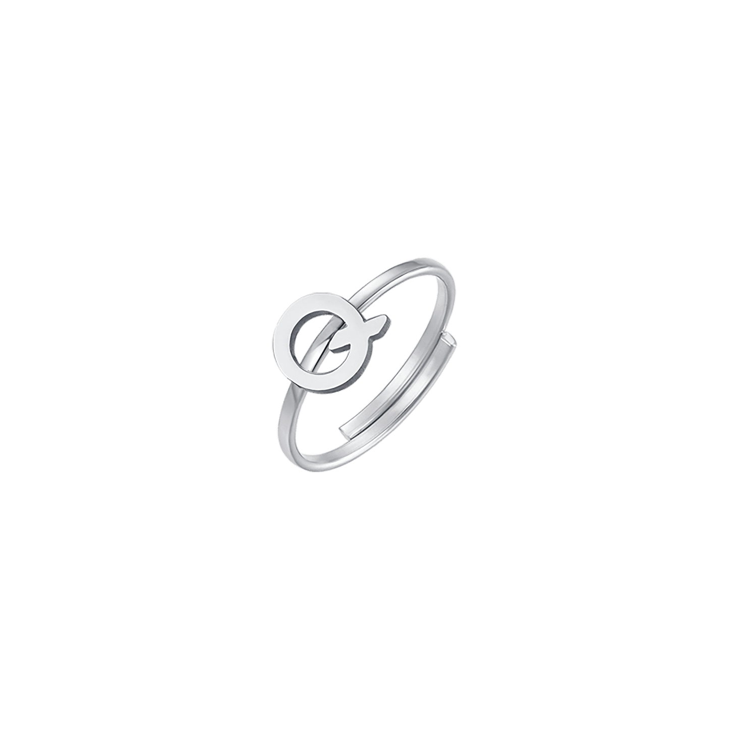 ANELLO DONNA IN ACCIAIO CON LETTERA