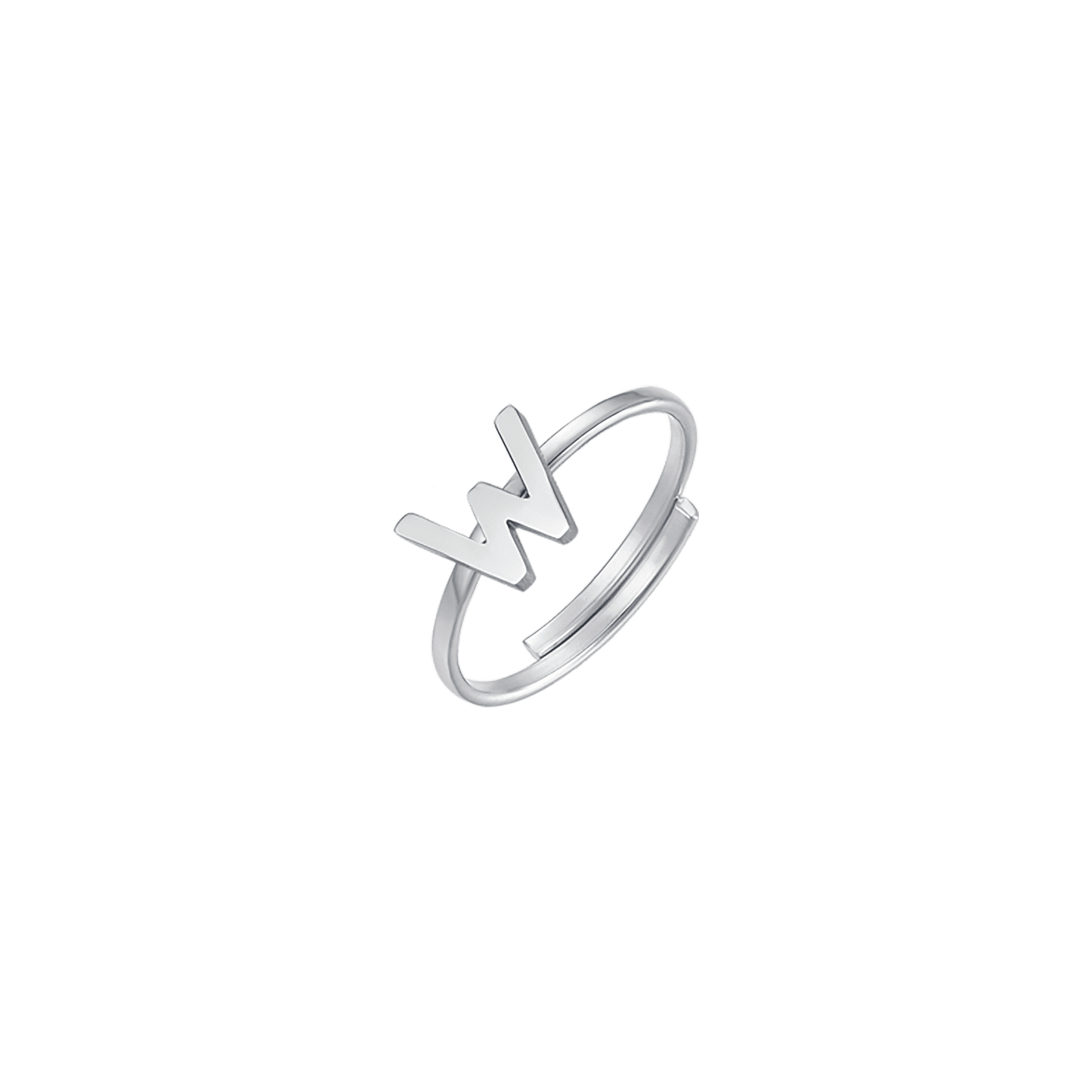 ANELLO DONNA IN ACCIAIO CON LETTERA