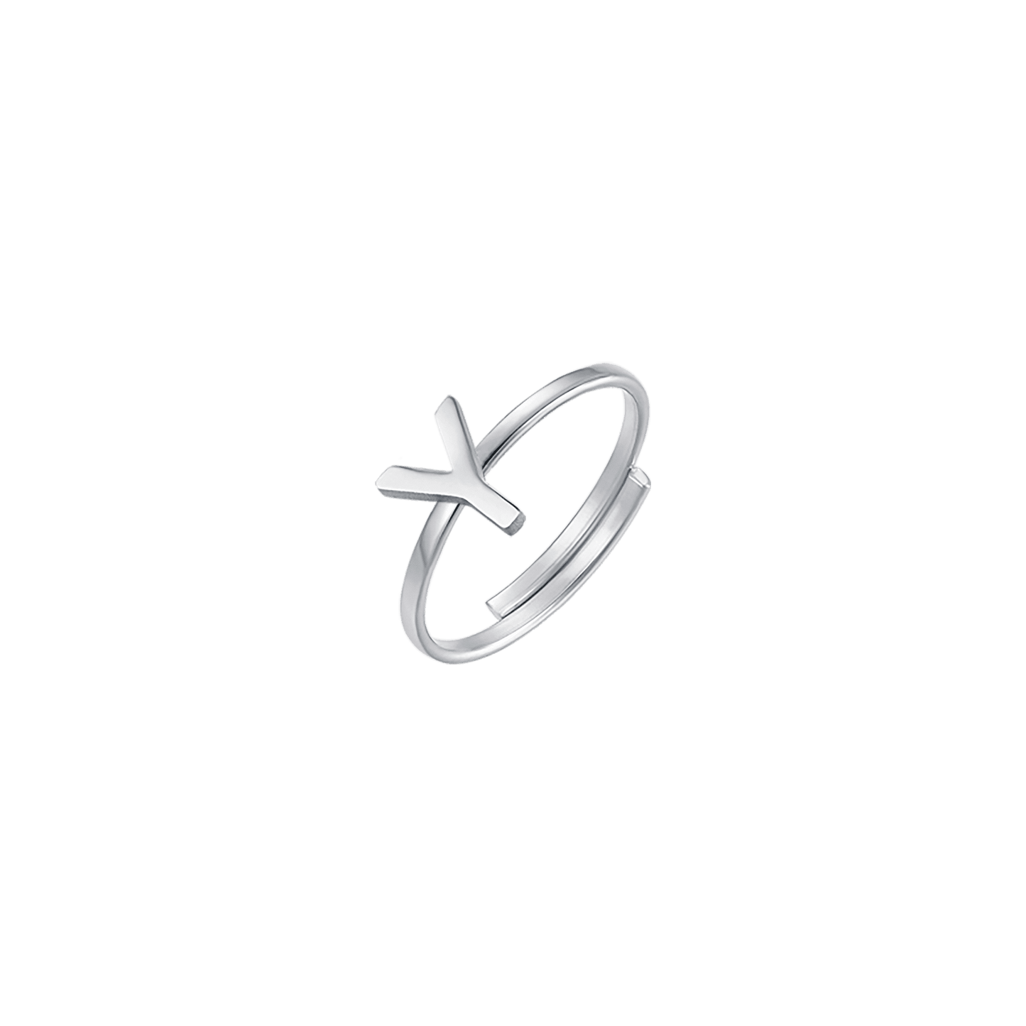 ANELLO DONNA IN ACCIAIO CON LETTERA