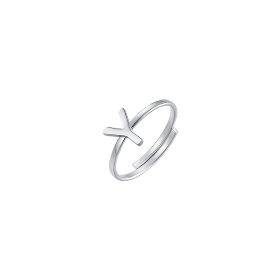 ANELLO DONNA IN ACCIAIO CON LETTERA