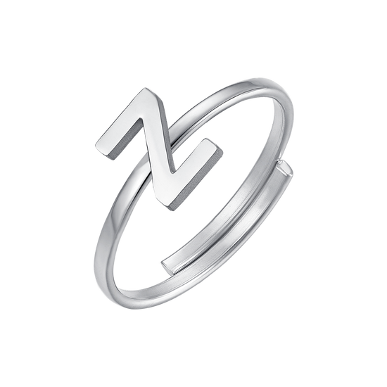 ANELLO DONNA IN ACCIAIO CON LETTERA