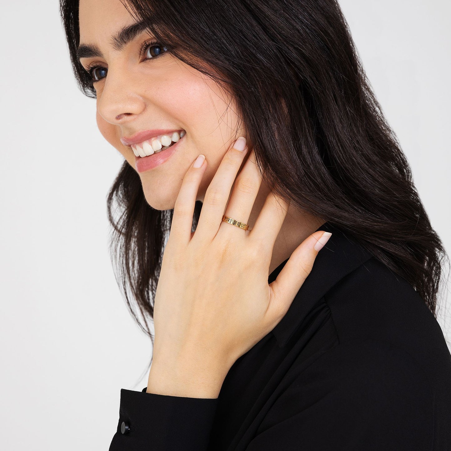 ANELLO DONNA IN ACCIAIO DORATO FOREVER SISTER