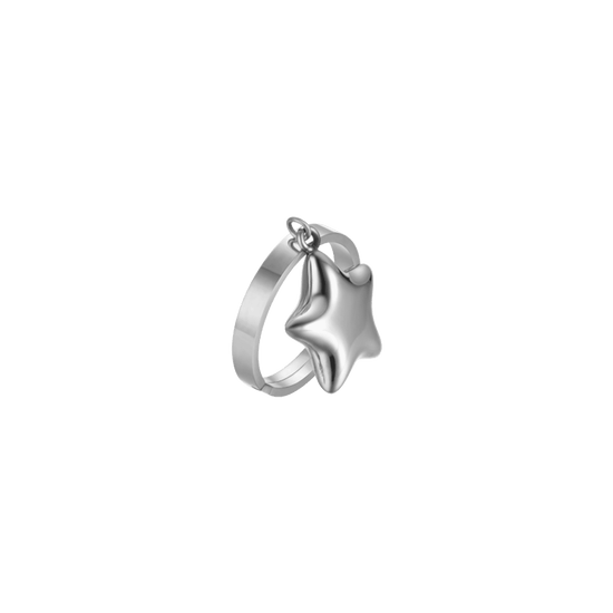 ANELLO DONNA IN ACCIAIO CON STELLA PIENA