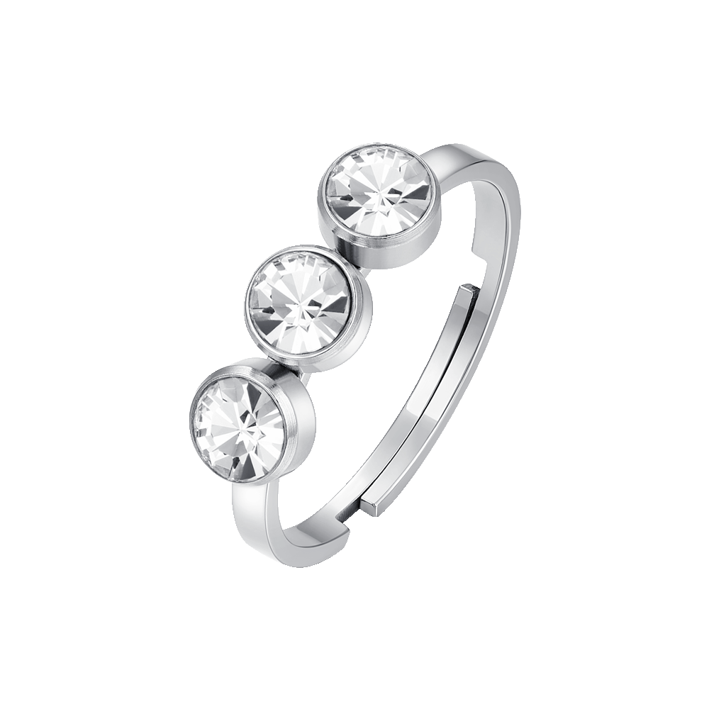 Anello Da Donna Acciaio Inox Zirconi Cristalli Uomo Anello Impilabile - Foto 9