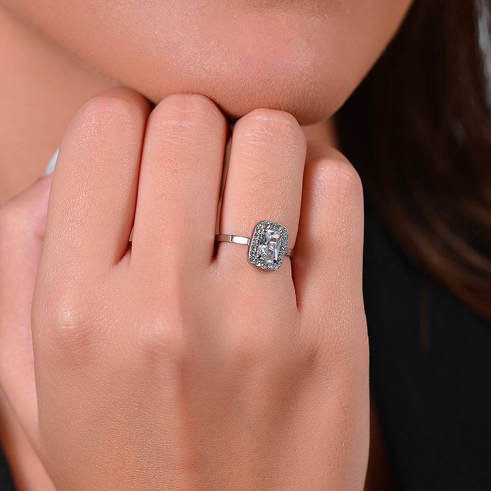 Anello Placcato Oro Con Ossido Di Zirconio | Laval Europe