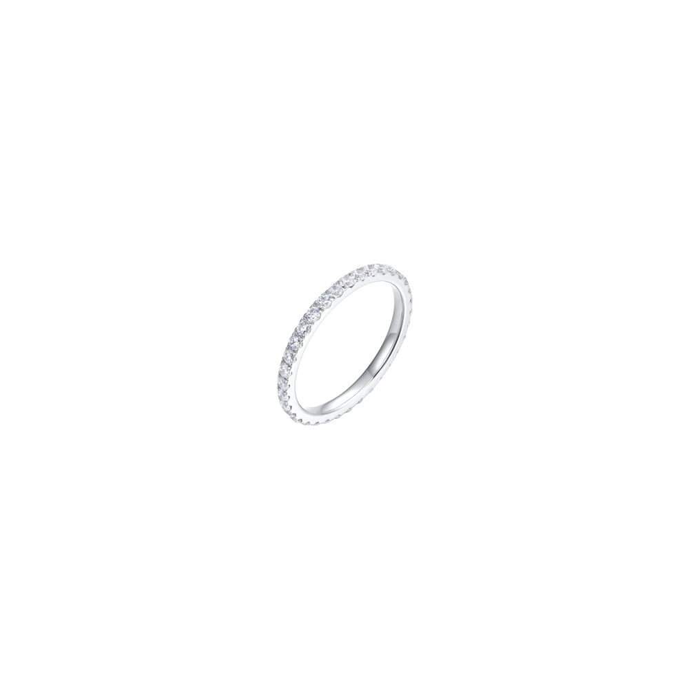 ANELLO DONNA IN ACCIAIO CON CRISTALLI BIANCHI