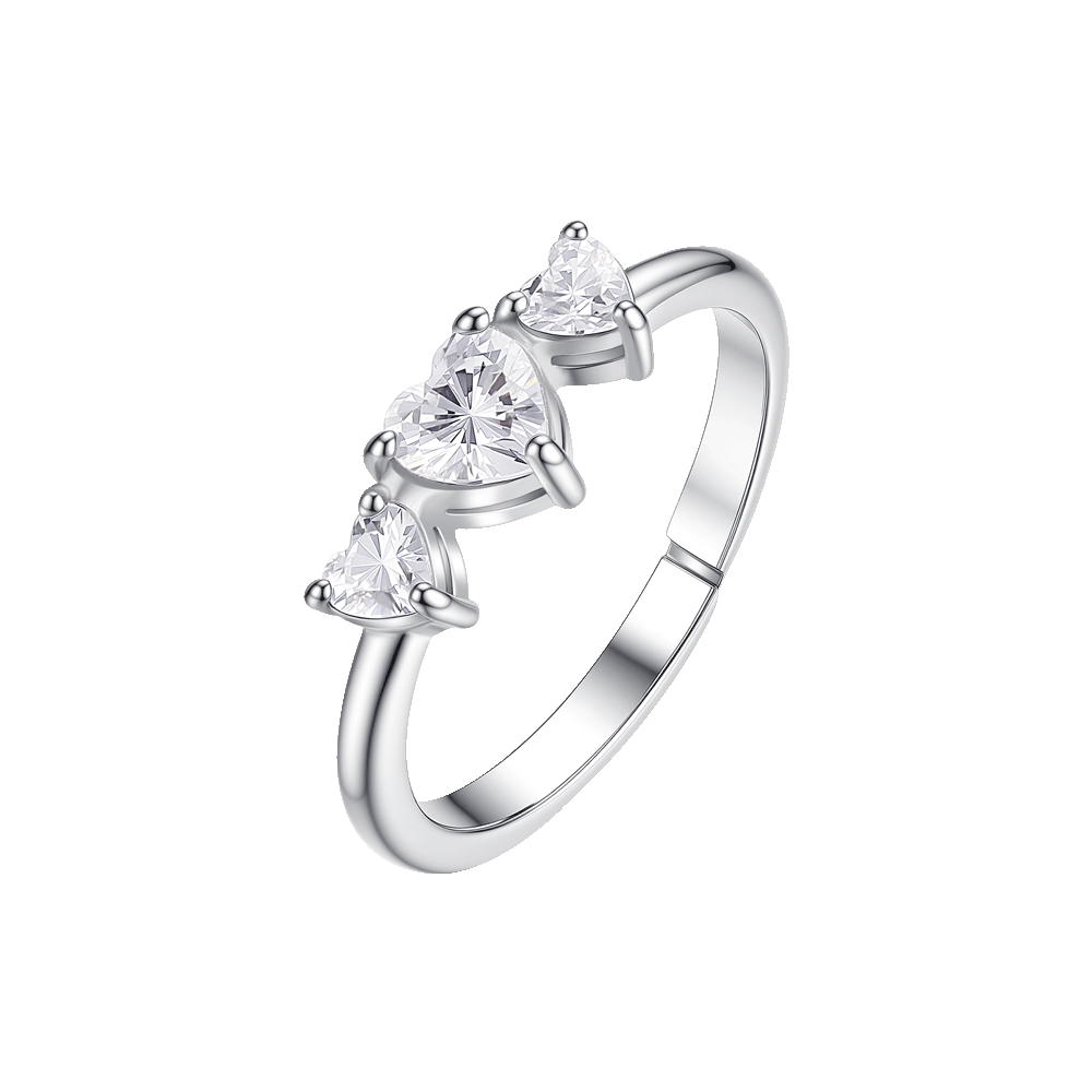 Amor Anello da donna in argento Sterling 925, con zirconi sintetici Amor Anello da donna in argento Sterling 925, con zirconi sintetici