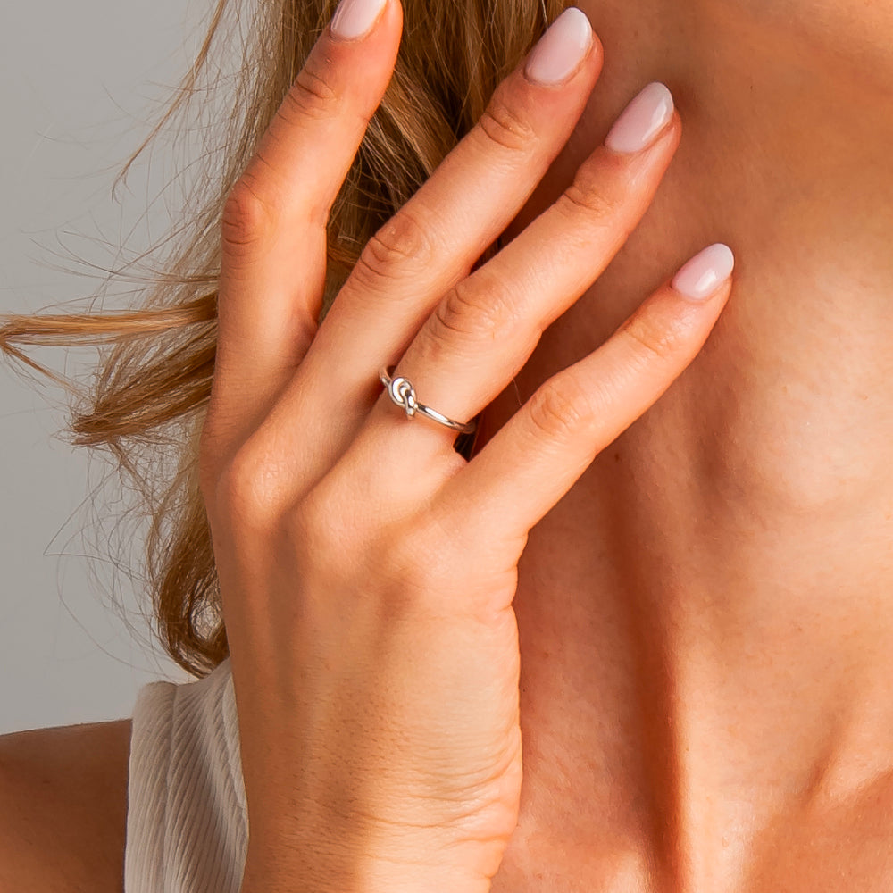 ANELLO DONNA IN ACCIAIO CON NODO