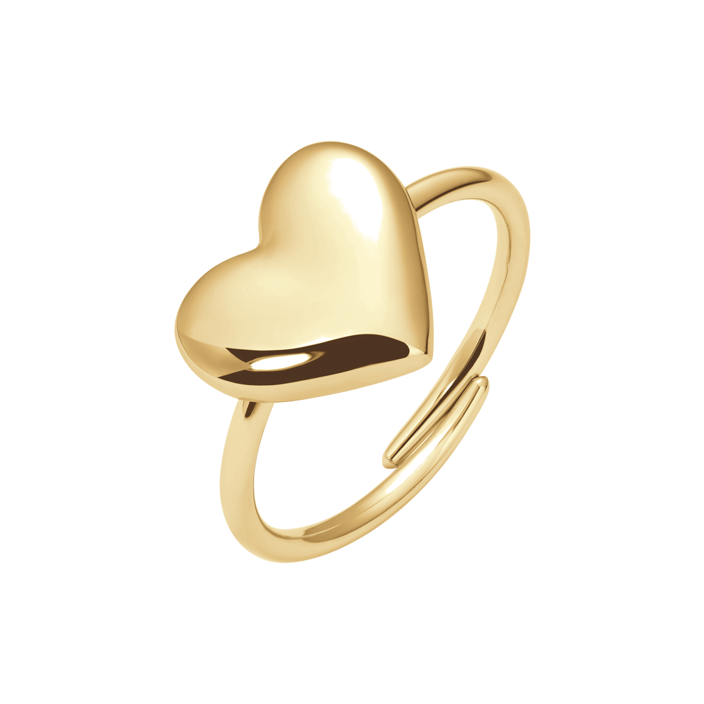 ANELLO DONNA IN ACCIAIO IP GOLD CON CUORE