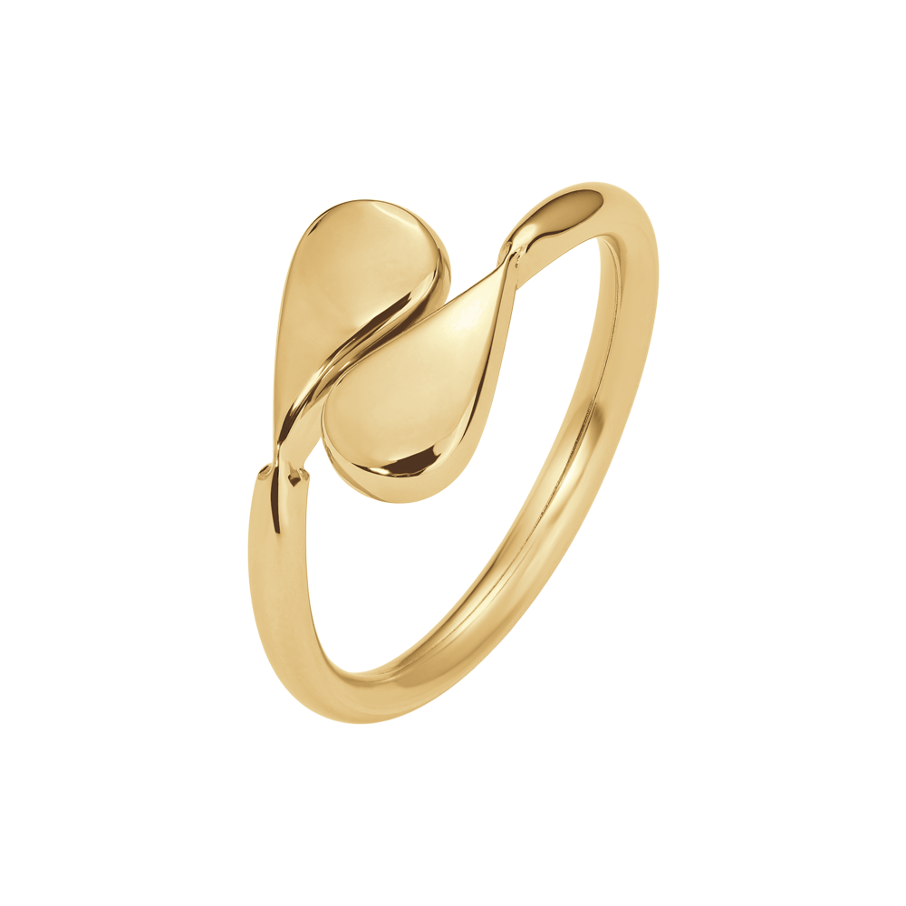 ANELLO DONNA IN ACCIAIO IP GOLD CON GOCCE