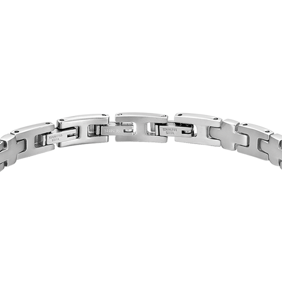 BRACCIALE UOMO IN ACCIAIO MAGLIA CROCE