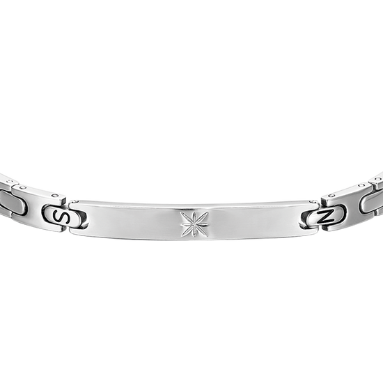 BRACCIALE UOMO IN ACCIAIO ROSA DEI VENTI