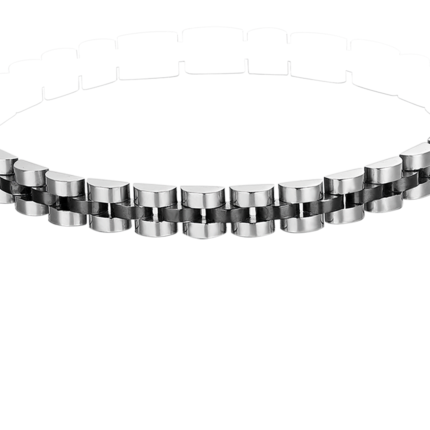 BRACCIALE UOMO IN ACCIAIO DETTAGLIO IP NERO