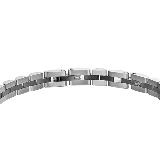 BRACCIALE UOMO IN ACCIAIO DETTAGLIO IP NERO