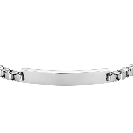 BRACCIALE UOMO IN ACCIAIO CON PIASTRA PERSONALIZZABILE