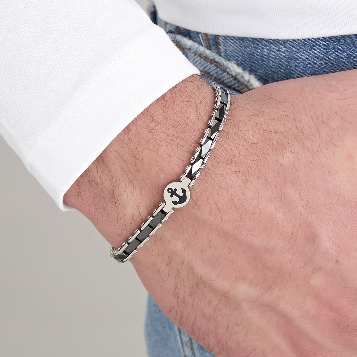 Bracciale Da Uomo e Donna Squalo Ancora Intrecciato Regolabile In Acciaio Inox Unisex Bracciale Interno/Lavoro/Viaggio Bracciale Da Uomo e Donna Squalo Ancora Intrecciato Regolabile In Acciaio Inox Unisex Bracciale Interno/Lavoro/Viaggio