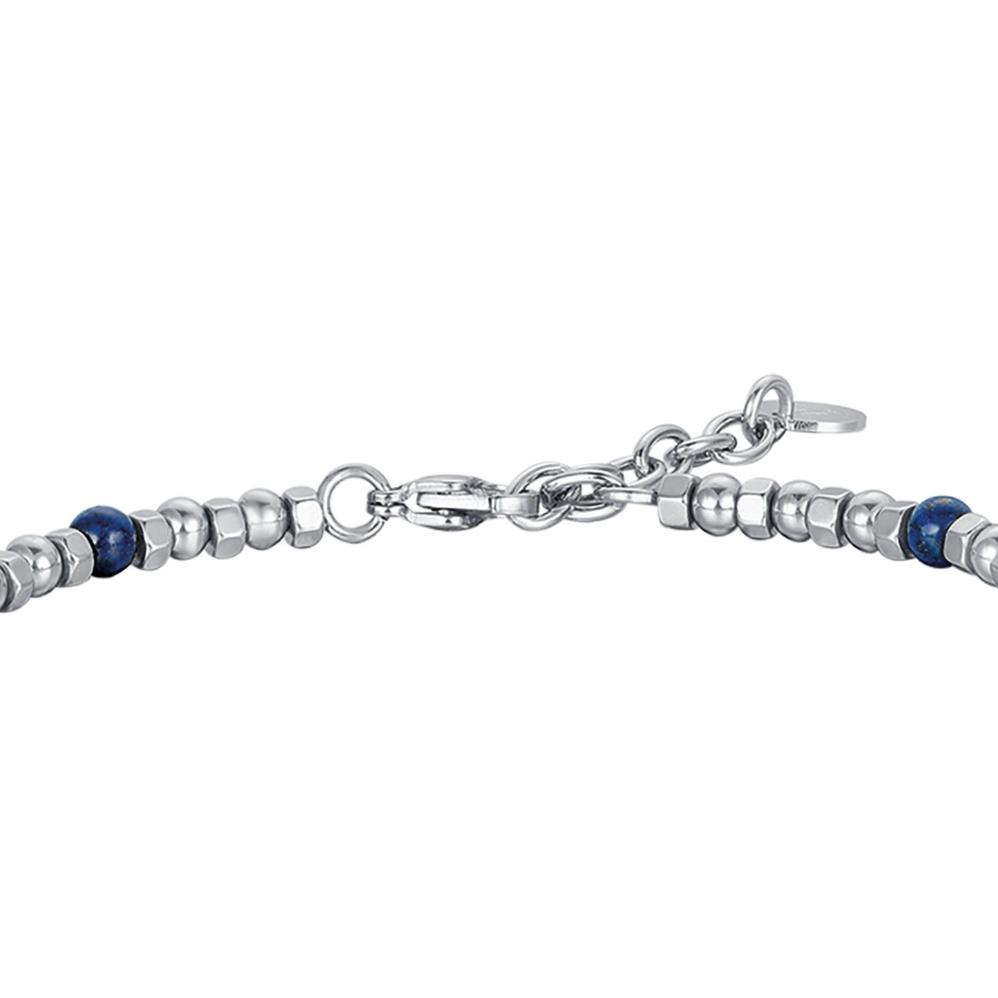 LUCA BARRA BRACCIALE UOMO IN ACCIAIO CON ELEMENTI SILVER E PIETRE NERE LUCA BARRA BRACCIALE UOMO IN ACCIAIO CON ELEMENTI SILVER E PIETRE NERE