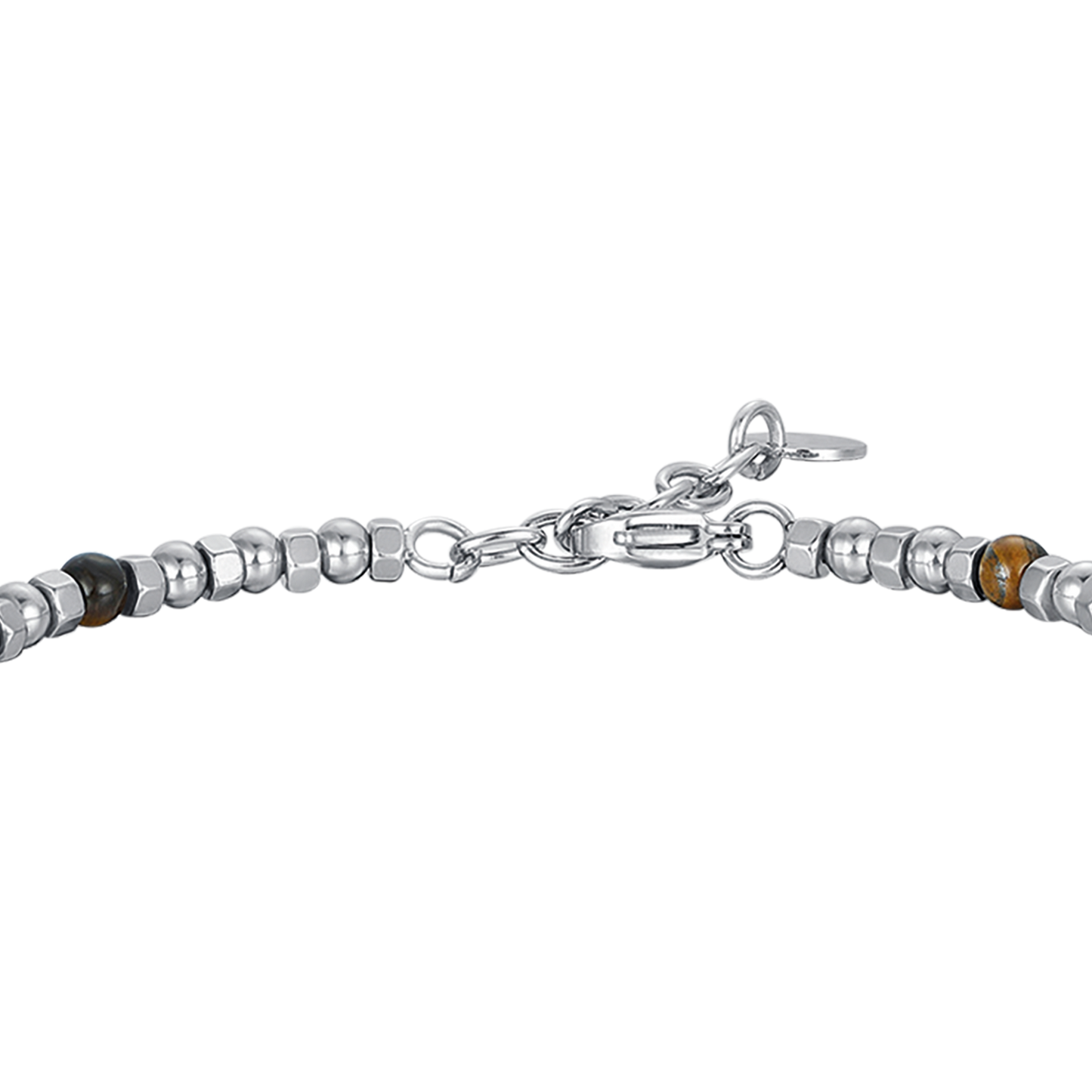 BRACCIALE UOMO IN ACCIAIO CON OCCHIO DI TIGRE E TIMONE