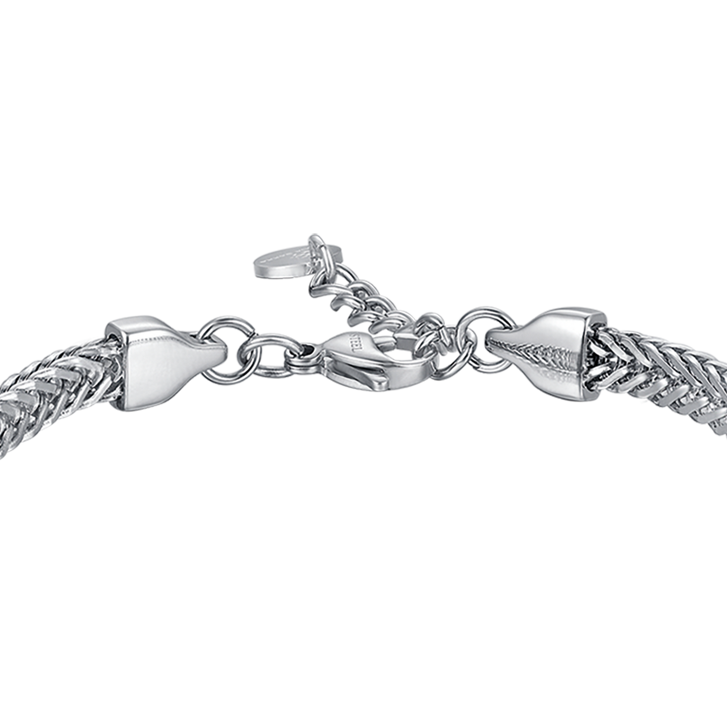 BRACCIALE UOMO IN ACCIAIO CON PIASTRA IN ACCIAIO IP NERO CON ANCORA