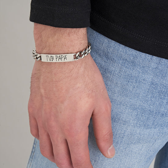 BRACCIALE UOMO IN ACCIAIO TVB PAPA'