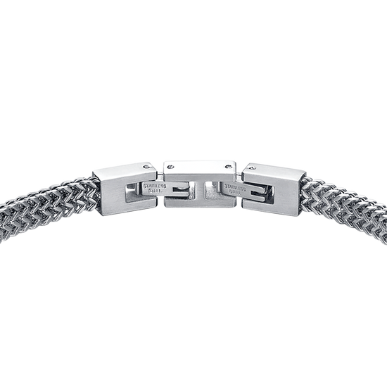 BRACCIALE UOMO IN ACCIAIO CON PIASTRA IN FIBRA DI CARBONIO