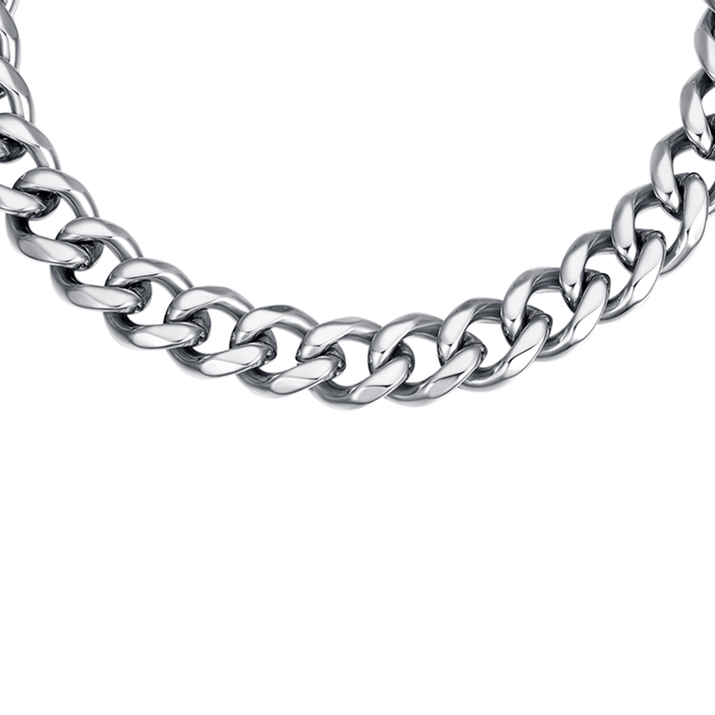 BRACCIALE UOMO IN ACCIAIO MAGLIA CATENA SILVER
