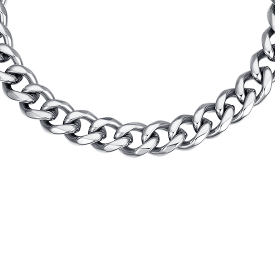 BRACCIALE UOMO IN ACCIAIO MAGLIA CATENA SILVER