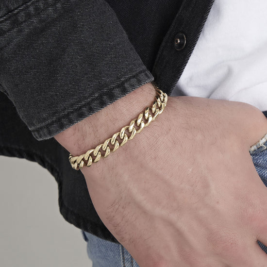 BRACCIALE UOMO IN ACCIAIO MAGLIA CATENA SILVER