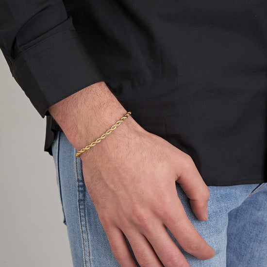 BRACCIALE UOMO IN ACCIAIO MAGLIA SOTTILE